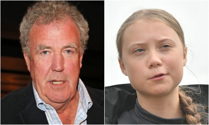 Jeremy Clarkson and Greta Thunberg