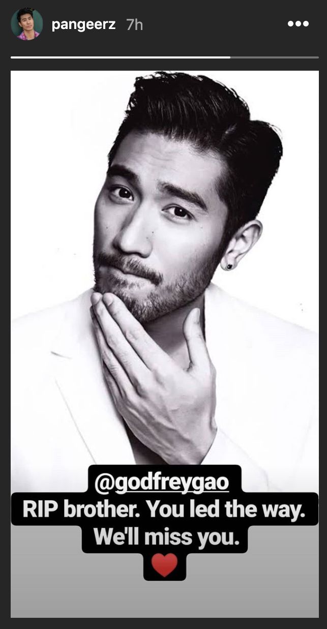 Charlie's Angels and Crazy Rich Asians actor Chris Pang paid tribute to Godrey Gao.