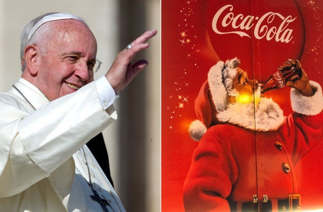 Immagini Contro Il Natale.Il Presepe Contro Il Babbo Natale Della Coca Cola Papa Francesco Scende In Campo Con Una Lettera L Huffpost