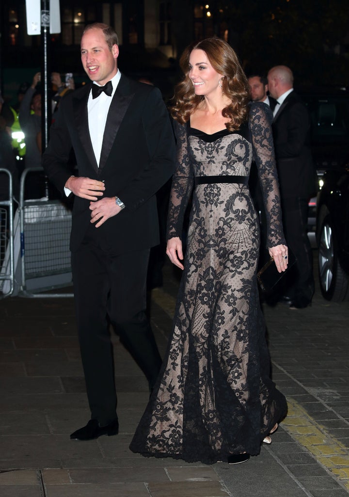 The Duke and Duchess of Cambridge attend the Royal Variety Performance at the London Palladium. 