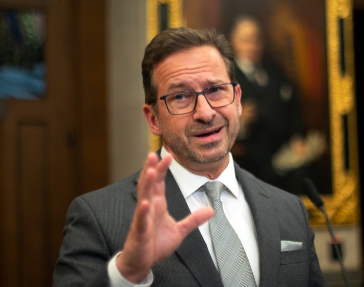 Bloc Quebecois Leader Yves-Francois Blanchet holds a news conference on Parliament Hill on Nov. 20, 2019.