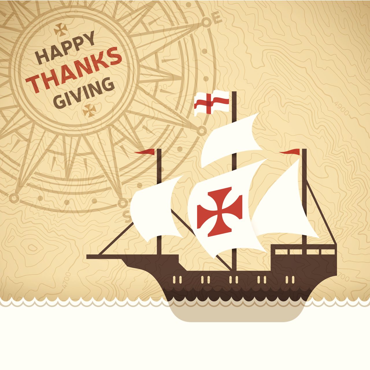 Happy Thanksgiving και το πλοίο mayflower 