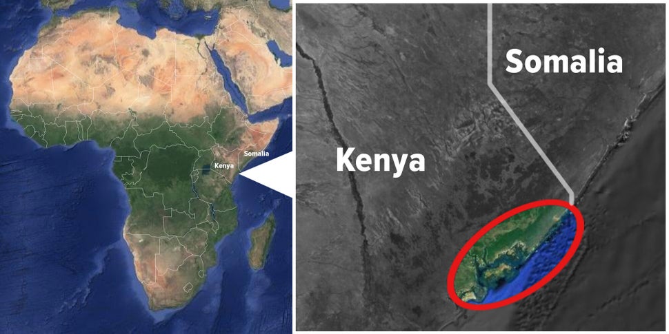 Red outline shows approximate area of Safari Doctors' routes.