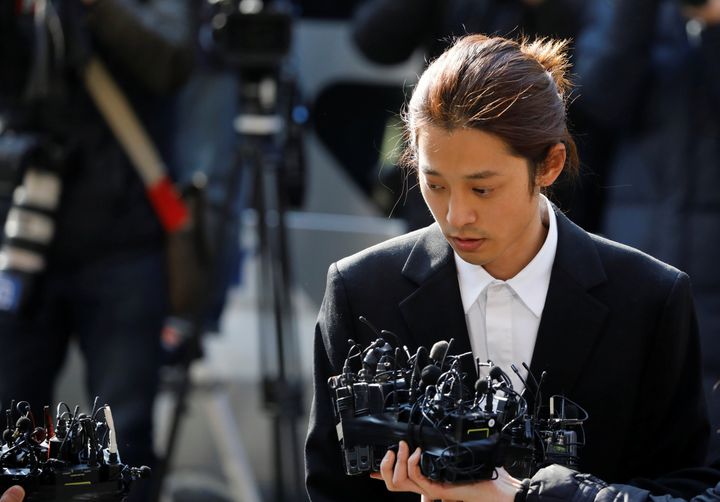 Jung Joon-young, pictured in March, has been jailed for six years 