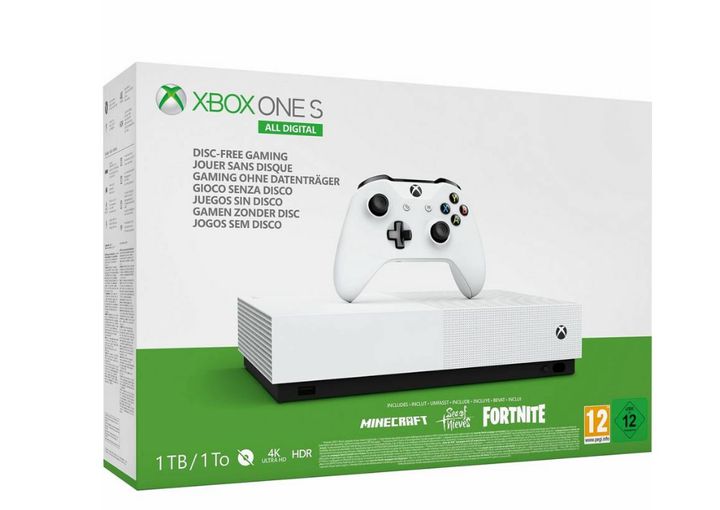 Xbox One S 1TB All Digital Console Fortnite & 2 Game Bundle