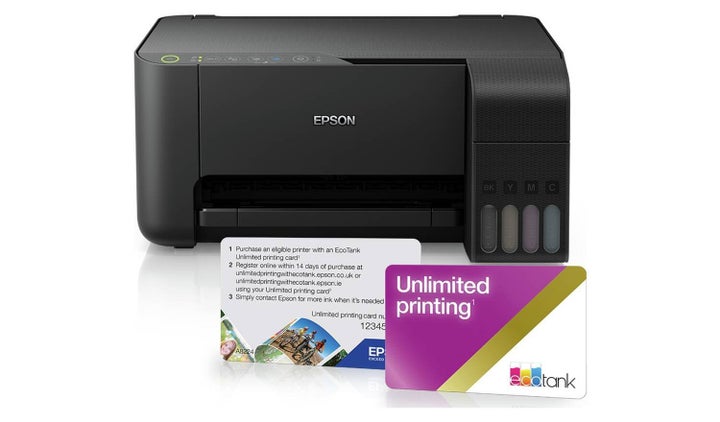 Epson EcoTank ET-2710 Wireless Printer, Unlimited Print Card