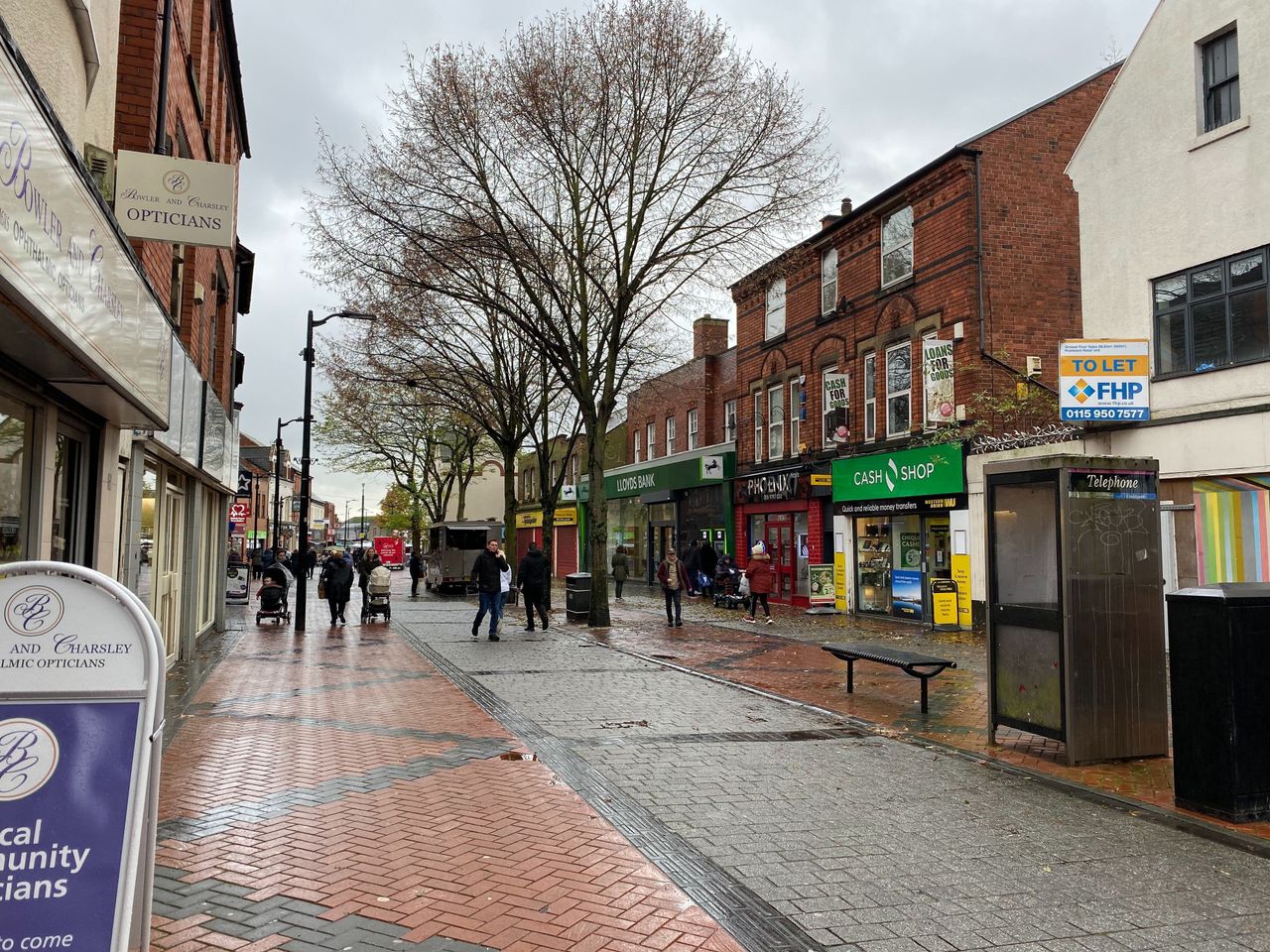 Holborn Place, Bulwell. In the 2017 general election, Nottingham North – the constituency the town sits in – had the lowest voter turnout in the East Midlands.