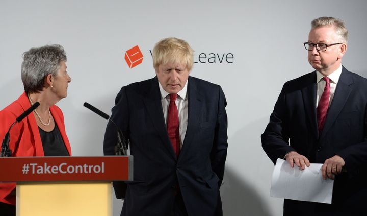 Stuart, Johnson and Gove the morning after the vote to leave the EU in 2016