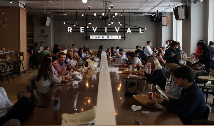 Chicago's Revival Food Hall bustles with diners.