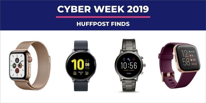 Whether you’re trying to stay on task with calendar notifications, want a full analysis of your workout routine, or just want something that will count your steps and keep you more accountable, there’s a smartwatch for you and your loved ones. This <a href="https://www.huffpost.com/entertainment/topic/black-friday" target="_blank" role="link" class=" js-entry-link cet-internal-link" data-vars-item-name="Black Friday" data-vars-item-type="text" data-vars-unit-name="5db8880ce4b0bb1ea3708b43" data-vars-unit-type="buzz_body" data-vars-target-content-id="https://www.huffpost.com/entertainment/topic/black-friday" data-vars-target-content-type="feed" data-vars-type="web_internal_link" data-vars-subunit-name="article_body" data-vars-subunit-type="component" data-vars-position-in-subunit="139">Black Friday</a> and <a href="https://www.huffpost.com/entertainment/topic/cyber-monday" target="_blank" role="link" class=" js-entry-link cet-internal-link" data-vars-item-name="Cyber Monday" data-vars-item-type="text" data-vars-unit-name="5db8880ce4b0bb1ea3708b43" data-vars-unit-type="buzz_body" data-vars-target-content-id="https://www.huffpost.com/entertainment/topic/cyber-monday" data-vars-target-content-type="feed" data-vars-type="web_internal_link" data-vars-subunit-name="article_body" data-vars-subunit-type="component" data-vars-position-in-subunit="140">Cyber Monday</a> we’ve spotted deals from brands like Apple, Samsung, Fitbit, Fossil and Garmin.