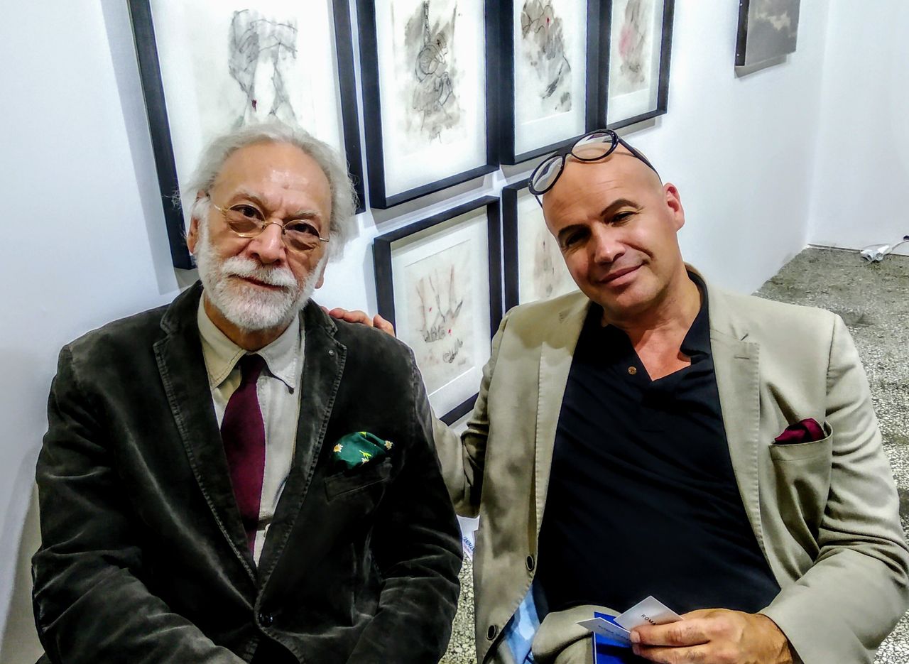Ο κ.Παντελής Τσατσής (αριστερά) μαζί με τον τιμώμενο καλλιτέχνη Billy Zane
