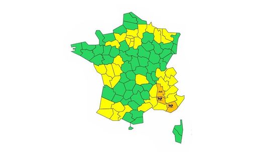 Le Var, la Drôme et le Vaucluse en alerte orange aux