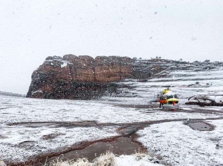 A photo posted on the Facebook page of the Grand County Sheriff's Office in Utah reveals challenging weather conditions around the time of the fatal hiking accident.