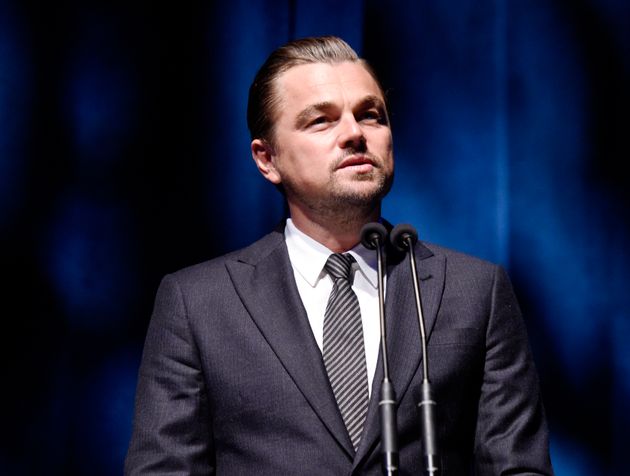 BEVERLY HILLS, CALIFORNIA - NOVEMBER 07: Leonardo DiCaprio speaks onstage during SAG-AFTRA Foundation's 4th Annual Patron of the Artists Awards at Wallis Annenberg Center for the Performing Arts on November 07, 2019 in Beverly Hills, California. (Photo by Vivien Killilea/Getty Images for SAG-AFTRA Foundation)