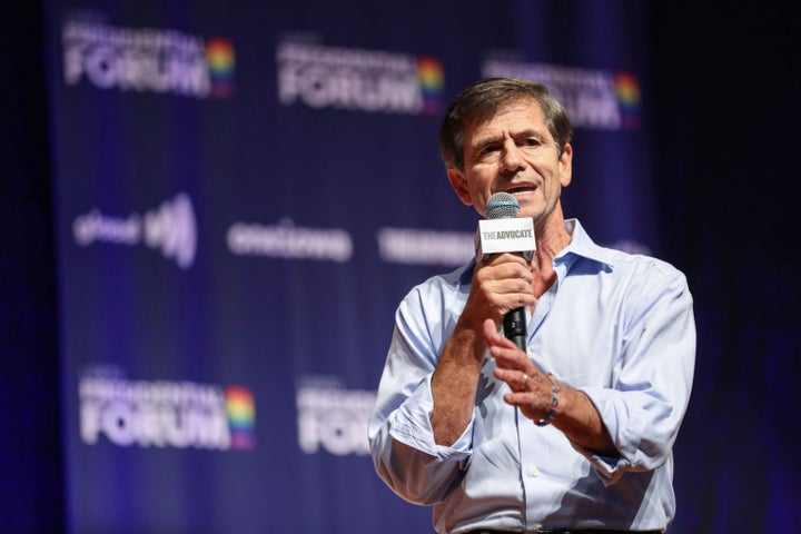 Democratic presidential candidate and former U.S. Rep. Joe Sestak speaks the One Iowa and GLAAD LGBTQ Presidential Forum in Cedar Rapids, Iowa, September 20, 2019.