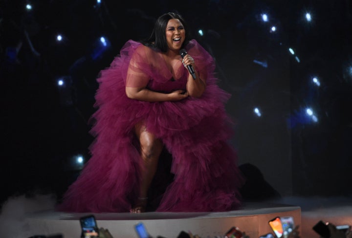 Another Australian show for Lizzo has been announced - the singer pictured here at the American Music Awards on Sunday, Nov. 24, 2019, at the Microsoft Theater in Los Angeles. 