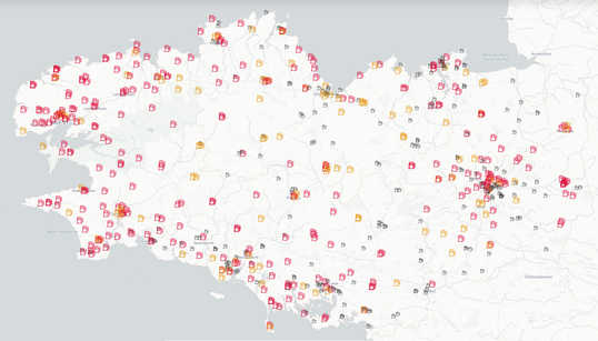 La carte des pénuries d’essence en Bretagne après les blocages de dépôts
