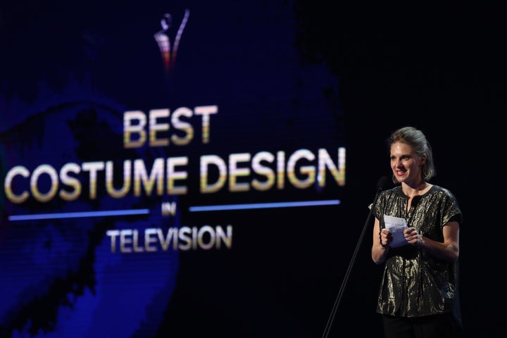 Xanthe Heubel accepts the AACTA Award for Best Costume Design.