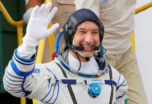 Italian astronaut Luca Parmitano, crew member of the mission to the International Space Station (ISS),...