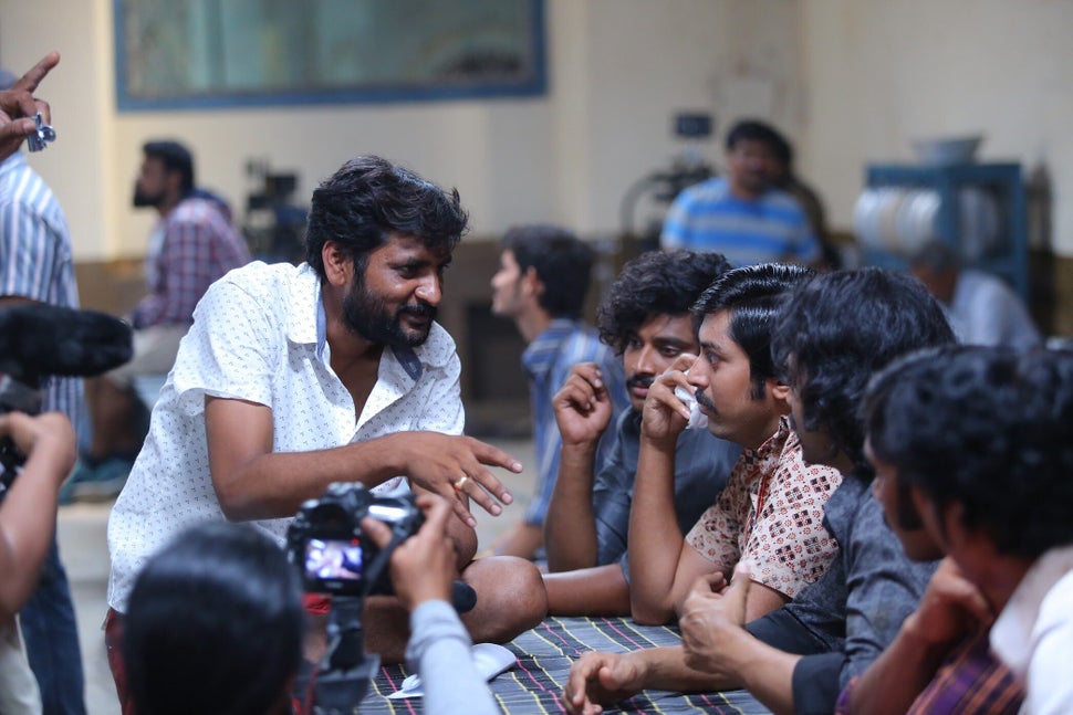 Jeevan Reddy on the sets of <i>George Reddy: A man of action</i> 