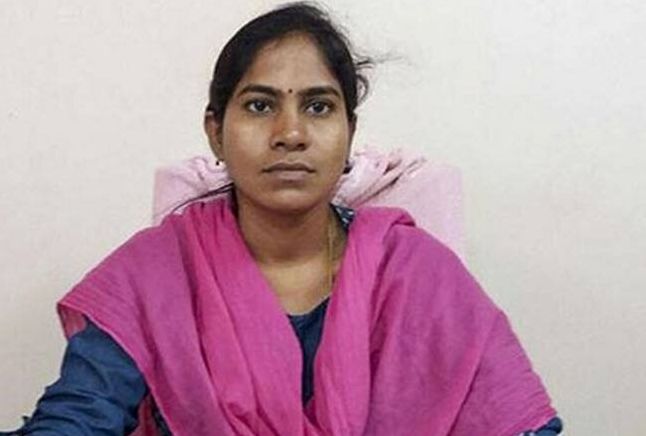 A file image of tehsildar Vijaya Reddy, who was set ablaze in her office in Telangana’s Ranga Reddy district on November 4. 