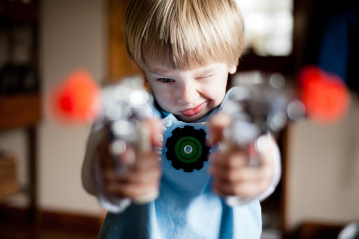 Parents should see gunplay as an opportunity to help teach children about limits on aggression, one child psychologist says.