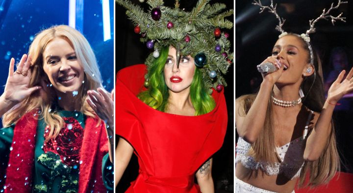 Kylie Minogue, Lady Gaga and Ariana Grande celebrate Christmas