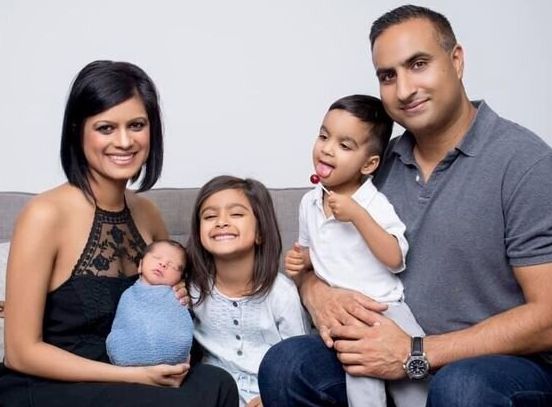 Vaishali Sahni et sa famille