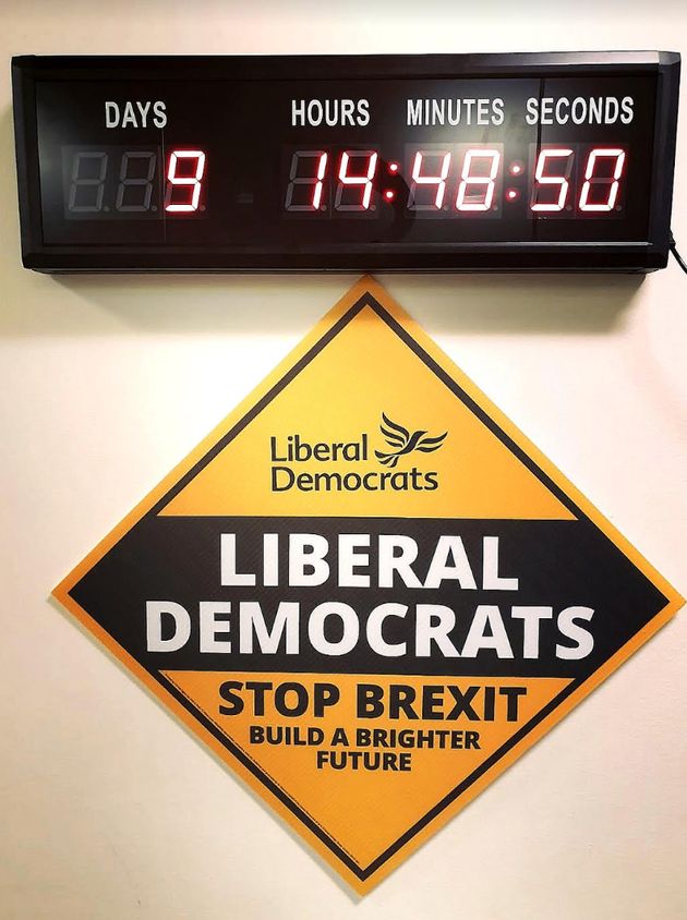 Lib Dems Hang 10 Days To Stop Brexit Clocks In Party HQ