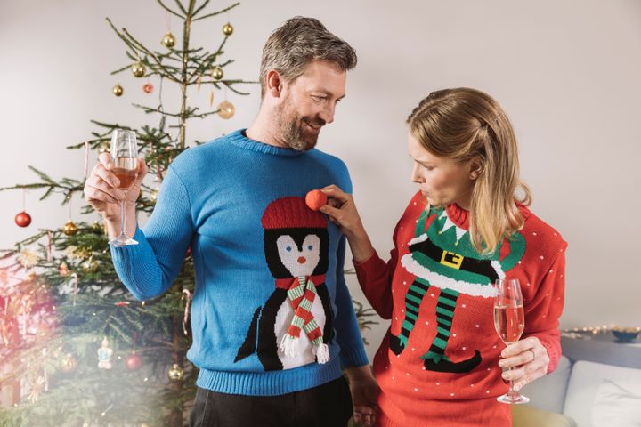 NHL Anaheim Ducks Santa Claus Snowman Ideas Logo Ugly Christmas Sweater For  Fans - Banantees