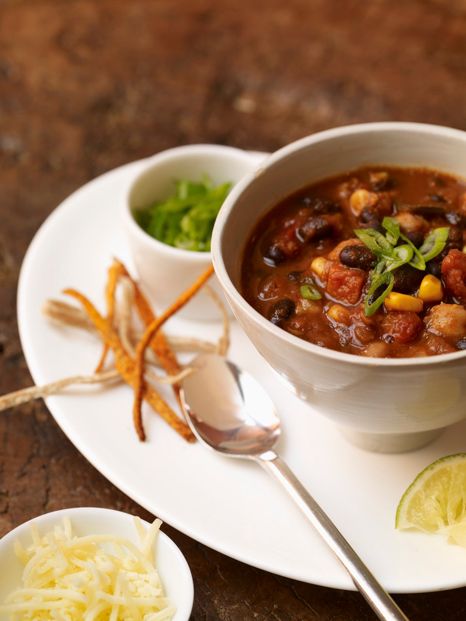 Microwave veggie chili