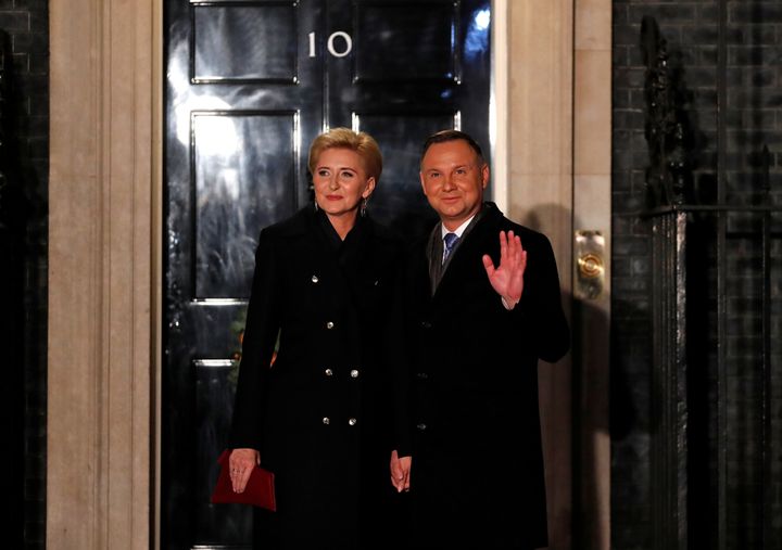 Ο Πολωνός πρόεδρος Άντρει Ντούντα με τη σύζυγό του. 