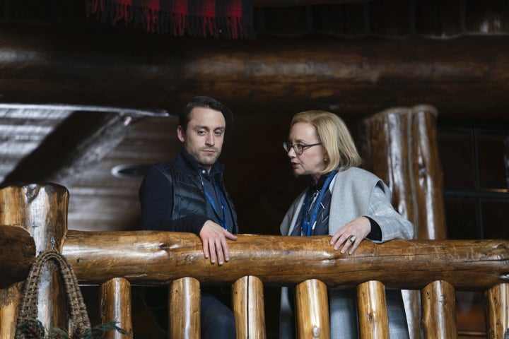 Kieran Culkin and J. Smith-Cameron in the second season of "Succession."