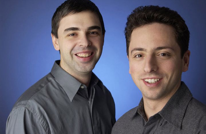Google共同創業者であるLarry Page（ラリー・ペイジ）氏（左）とSergey Brin（セルゲイ・ブリン）氏（右）