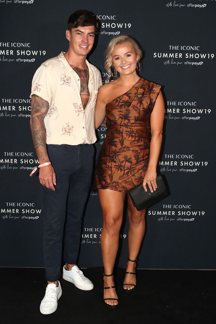 Adam and Bachelor contestant Elly Miles at The Iconic Summer Show last week.