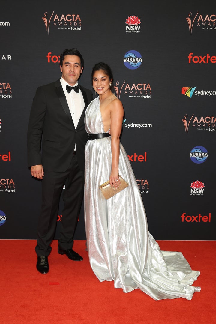 Home and Away stars James Stewart and Sarah Roberts 