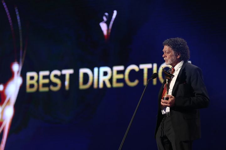 Jim Everett accepts the AACTA Award for Best Direction.