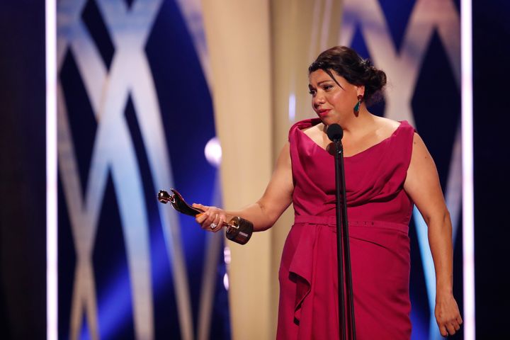 Deborah Mailman accepts the AACTA Award for Best Lead Actress In A Television Drama.