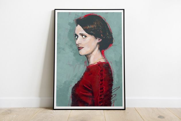 Poster Print of Phoebe Waller Bridge as Fleabag, Matt Hemming Studio, Etsy, £7.50