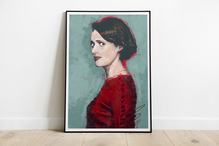 Poster Print of Phoebe Waller Bridge as Fleabag, Matt Hemming Studio, Etsy, £7.50