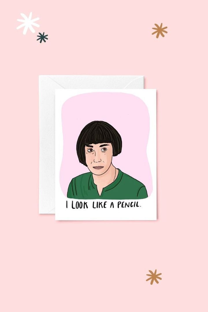 I Look Like A Pencil Greeting Card, The Fuzzy Bee Paper Co, Etsy, £3.50