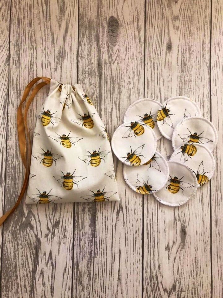 Reusable Face Pads with Wash Bag, Etsy, from £8.95