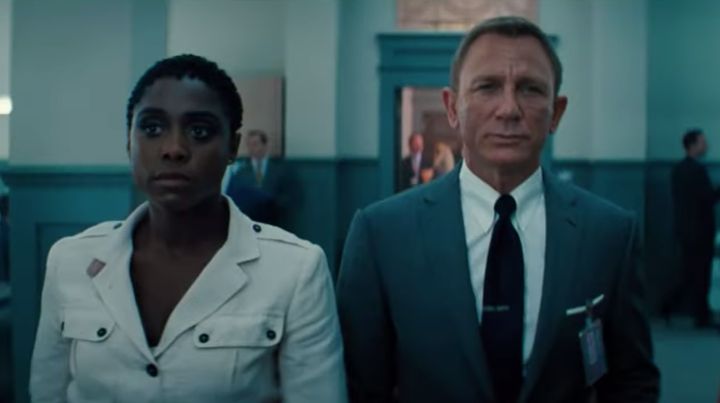 Lashana Lynch and Daniel Craig in the No Time To Die trailer
