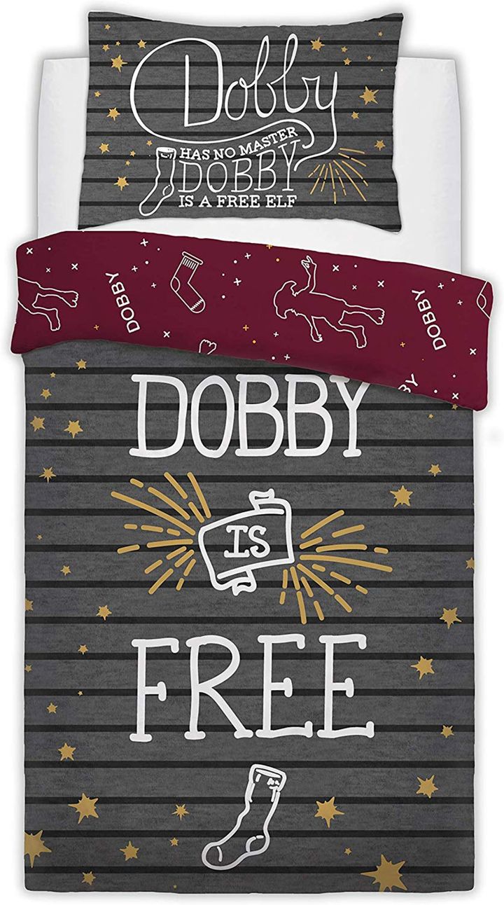 Warner Brothers Reversible Printed Harry Potter Dobby The Elf Poly Cotton Duvet Quilt Cover Set, Amazon, £22.55