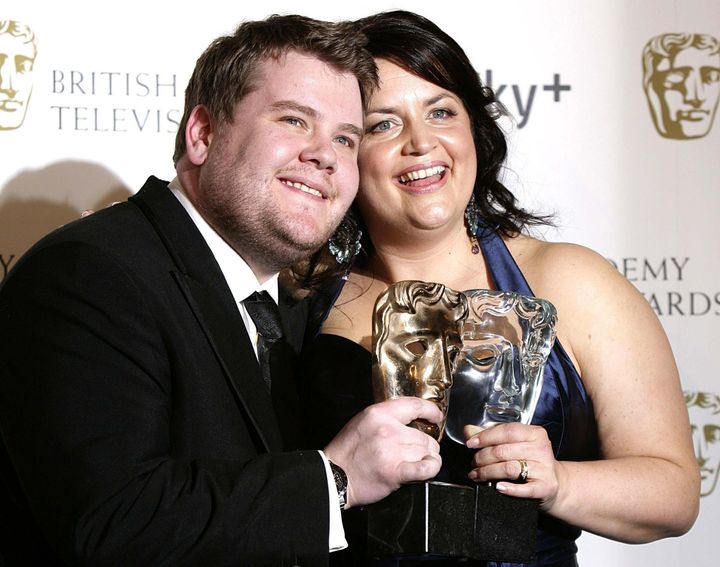 James Corden and Ruth Jones the Baftas in 2007