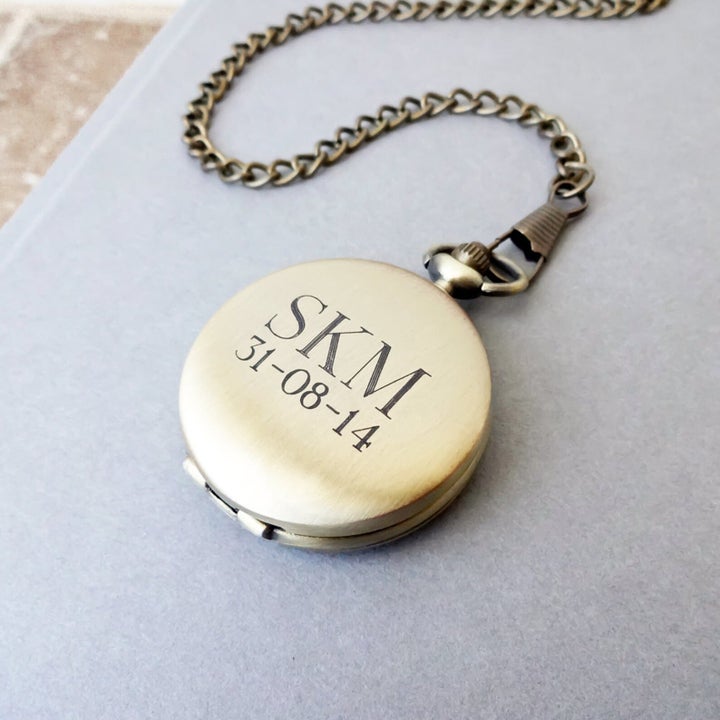 Personalised Bronze Pocket Watch, Wildlife Designs, Etsy, £30.62