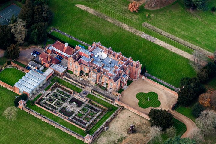 Aerial view of Chequers, the official residence of British prime ministers.