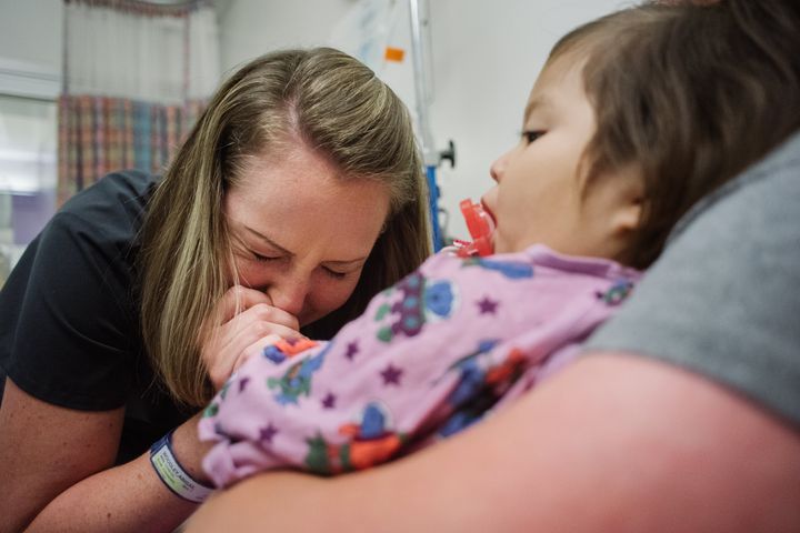 Abby at Children's Hospital of Philadelphia for her liver transplant.