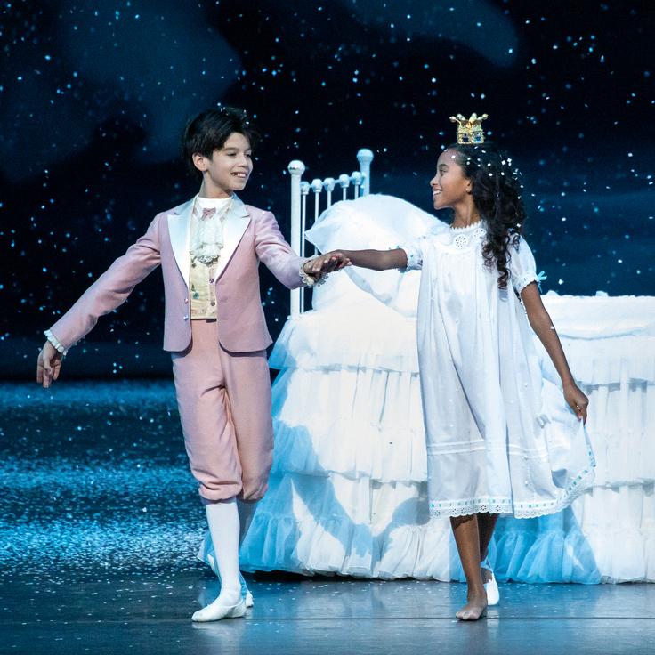 Tanner Quirk and Charlotte Nebres dance in the New York City Ballet's "The Nutcracker."