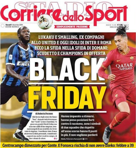 Black Friday Indigna La Copertina Del Corriere Dello Sport Roma E Milan Chiudono Porte Al Giornale Zazzaroni Prova A Difendersi L Huffpost